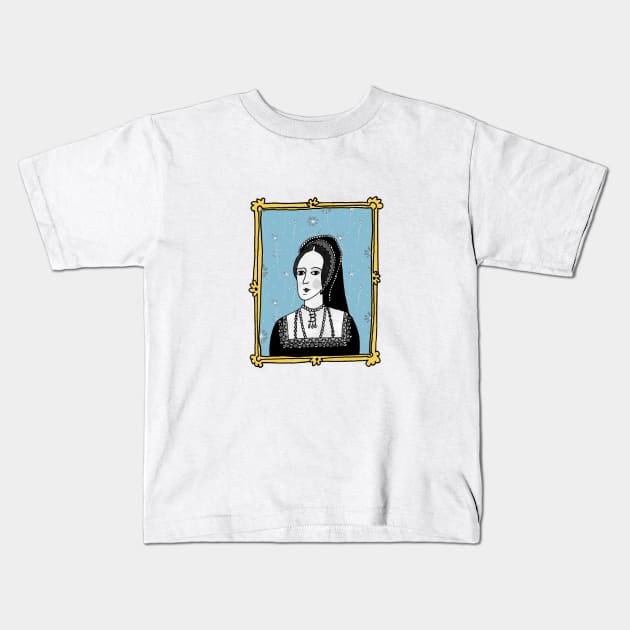 Anne Boleyn Kids T-Shirt by Aidi Riera
